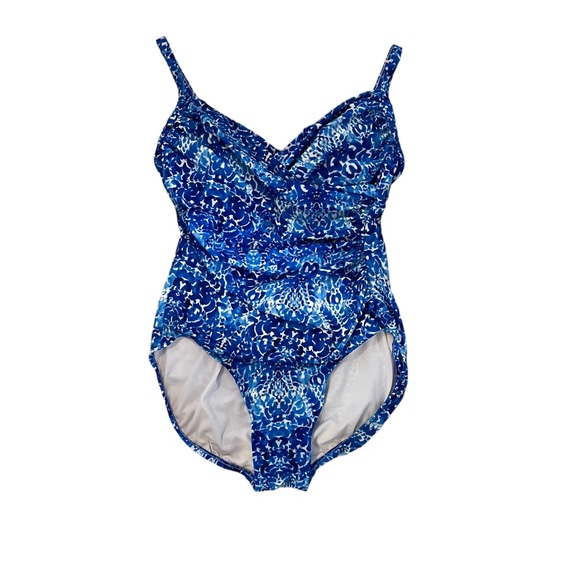 One Piece Swimsuit in Royal Blue & White Size 10 - Picture 13 of 13